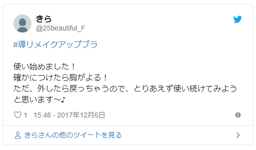 導リメイクアップブラの口コミ